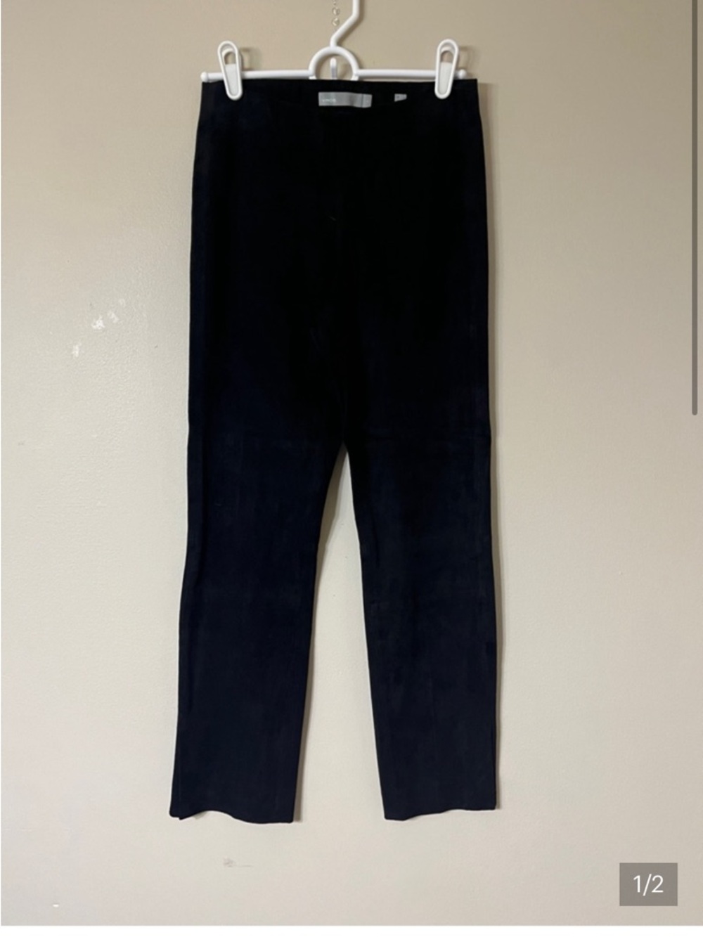 Vince Black Faux Suede Skinny Pants